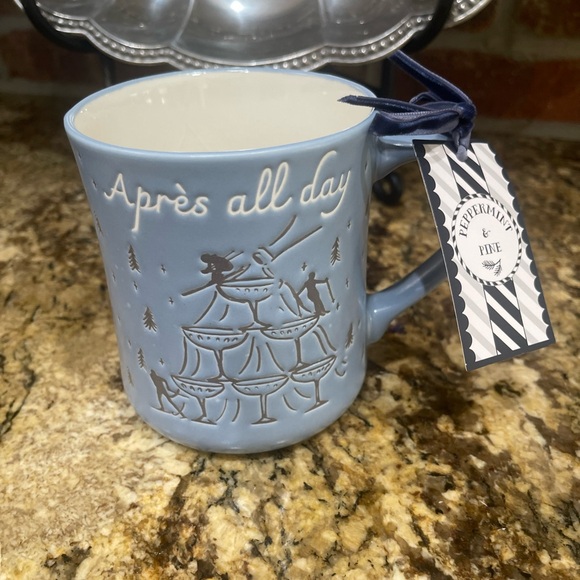 Peppermint and Pine soft blue Apres all Day and Apres Ski mug bundle NEW! - Picture 2 of 11